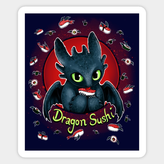 Dragon Sushi Sticker by kryokyma